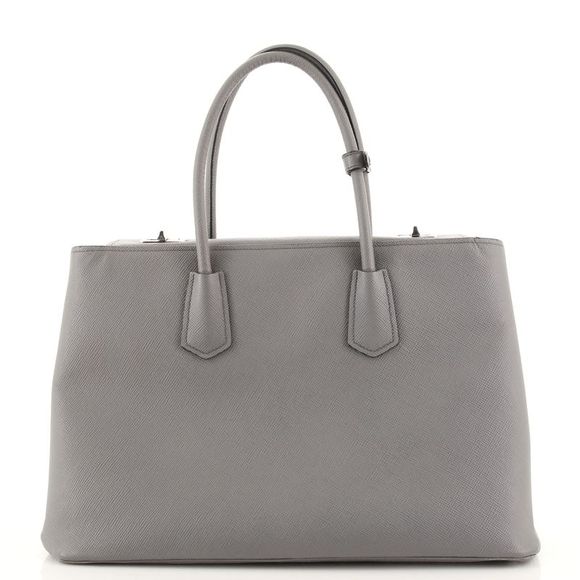 Prada Turnlock Cuir Twin Tote Saffiano Leather Medium - Picture 2 of 6